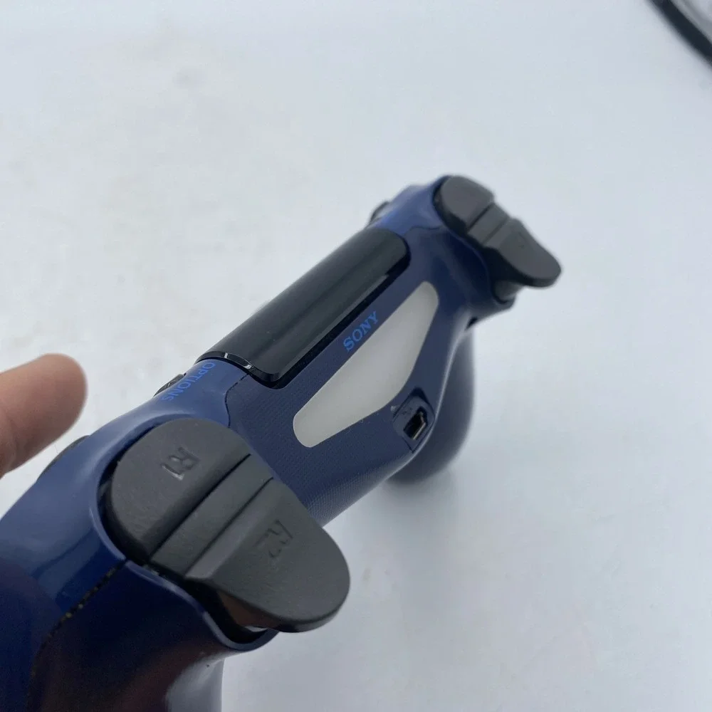 Sony PS4 CUH-ZCT2U Video Game Controller - Blue With Black Grip Cover Tested
